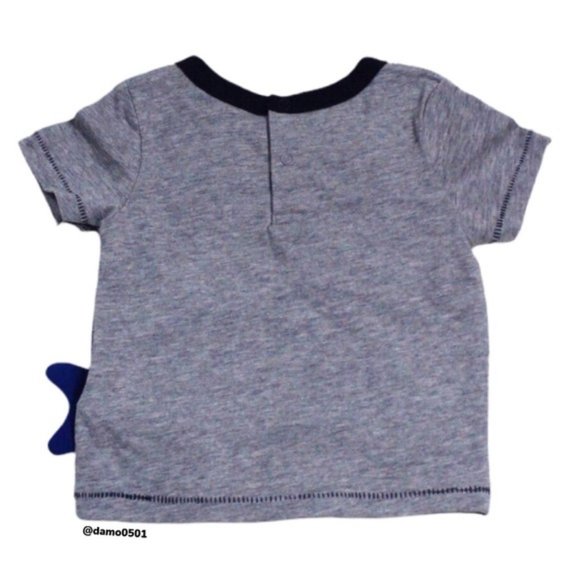 NWT Boys Joe Fresh Gray 3D Shark Fin Graphic Tee - Picture 4 of 8